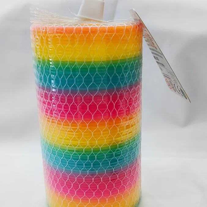 趣味弹力塑料怀旧童年魔力彩虹叠叠圈彩虹圈银翼飞龙二合一玩具车