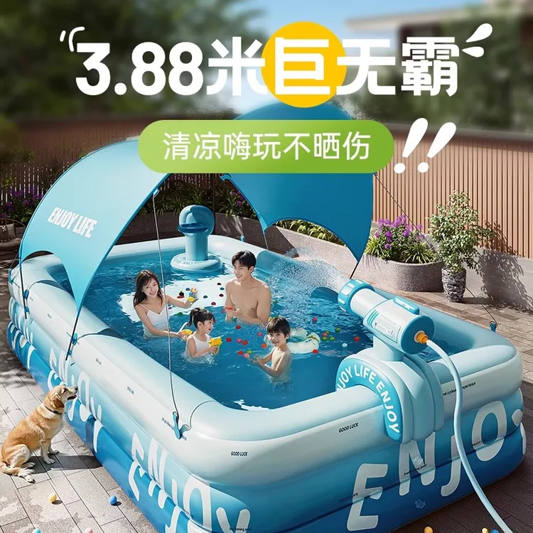 充气游泳池加厚儿童家用大型宝宝婴儿家庭院子戏水池成人可折叠