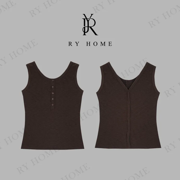 【容雨RYHOME】两面穿U领宽肩带背心253BX0123