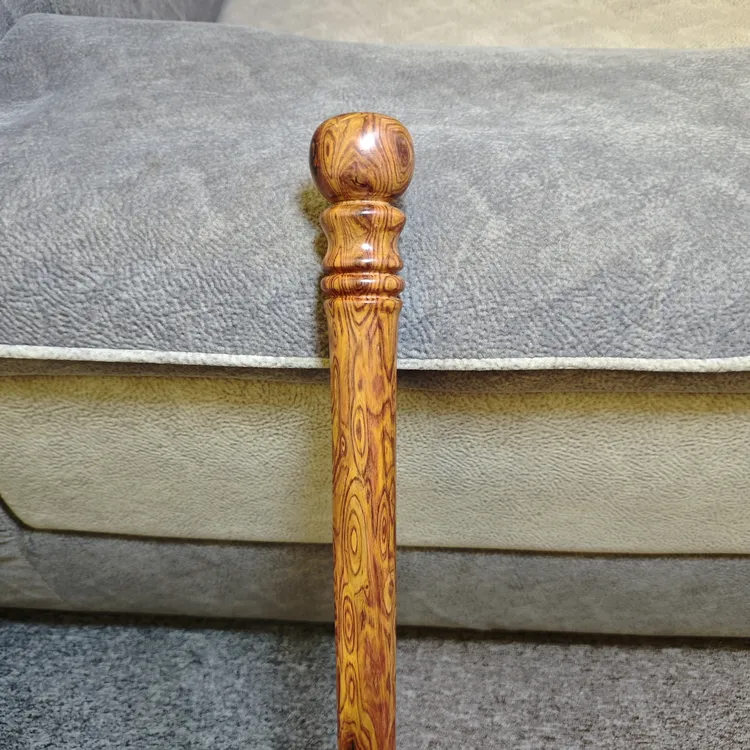 A529海南黄花梨整料满鬼眼文明杖