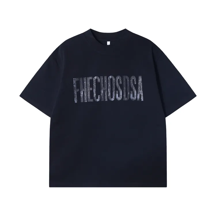 夏季高级感新款韩版纯色印花字母圆领短袖T恤痞帅百搭街头上衣