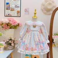 【Dannirabbit】女童甜美蝴蝶结长袖汉服洛丽塔连衣裙 D-V580