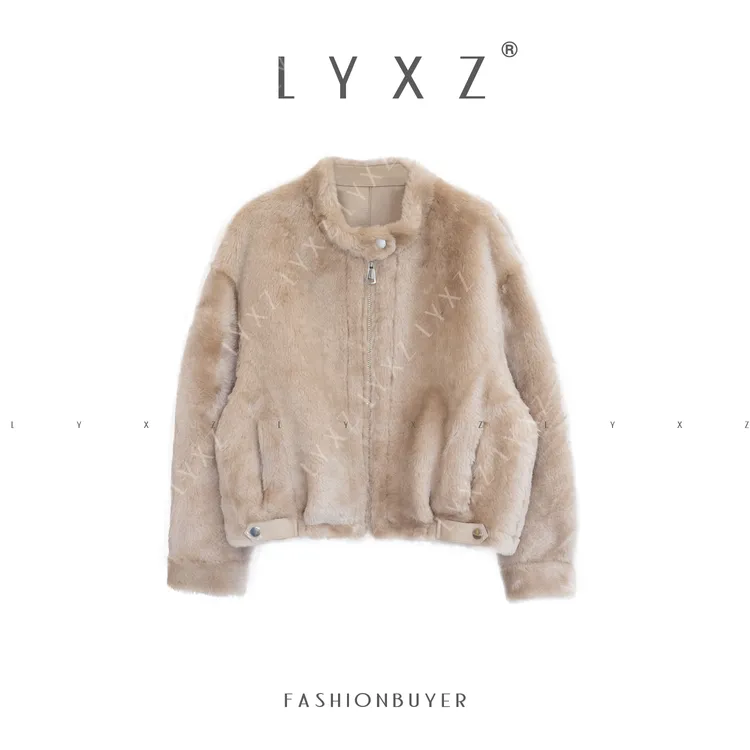 LYXZ x 大小与【木槿花开】冬新款高端皮草温柔风皮毛一体外套87182