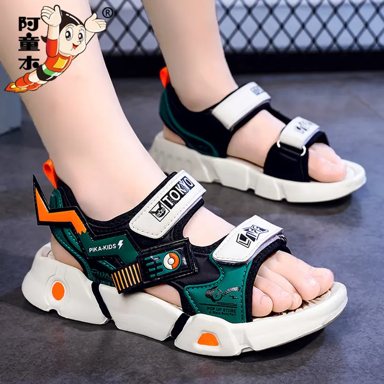 阿童木男童凉鞋夏季2025新款儿童凉拖大童软底防滑沙滩鞋男孩轻便