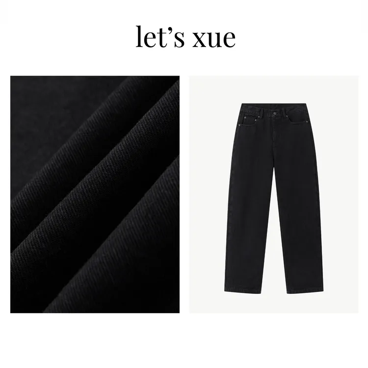 XUE【幻城】黑色百搭牛仔裤