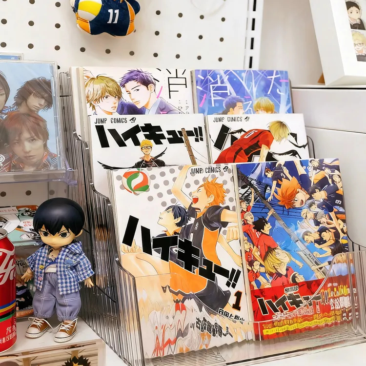桌面漫画收纳架书架儿童绘本读物收纳神器亚克力透明牛津树整理盒