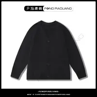 【绵羊毛老钱风开衫毛衣】020秋冬宽松慵懒时尚休闲简约情侣款