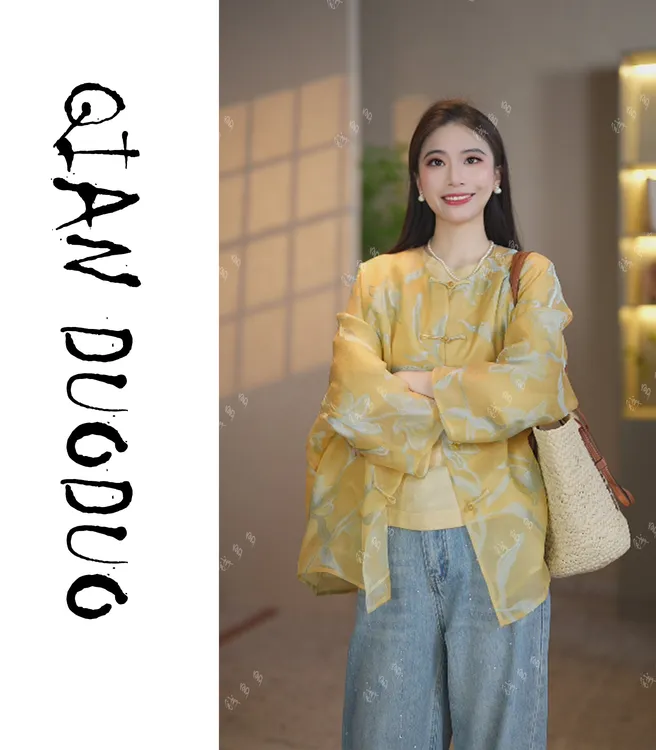 锦丝院【稻香】设计师新中式时尚气质轻奢文艺休闲上衣WTC67181395