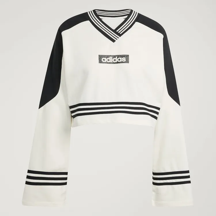 Adidas CREWNECKS 短款运动宽松长袖卫衣套头衫 JX7597