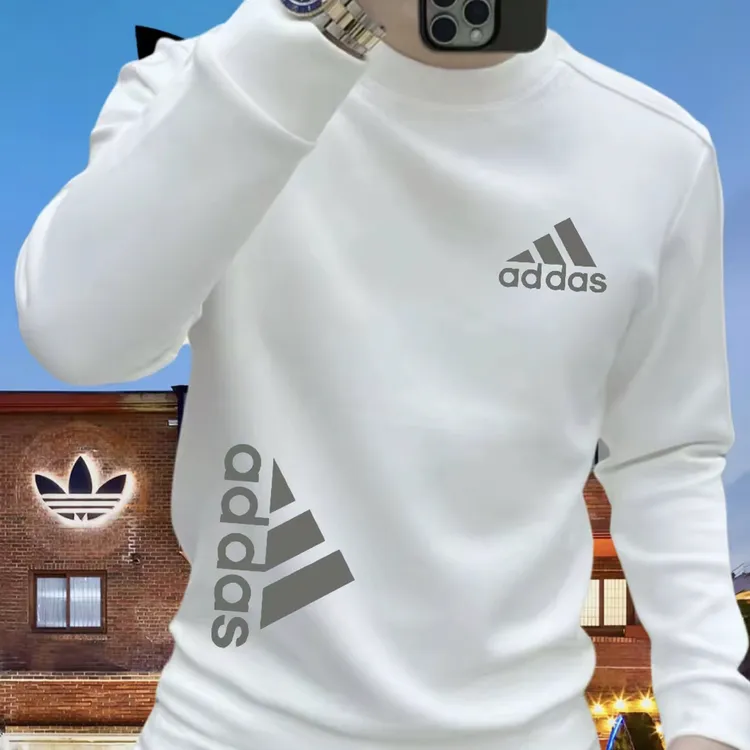 长袖圆领男士黑色修身加绒卫衣耐磨秋冬透气速干保暖