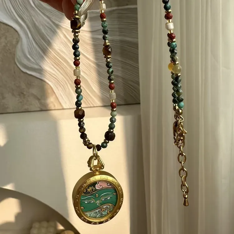 Siyu原创绿度母唐卡项链
