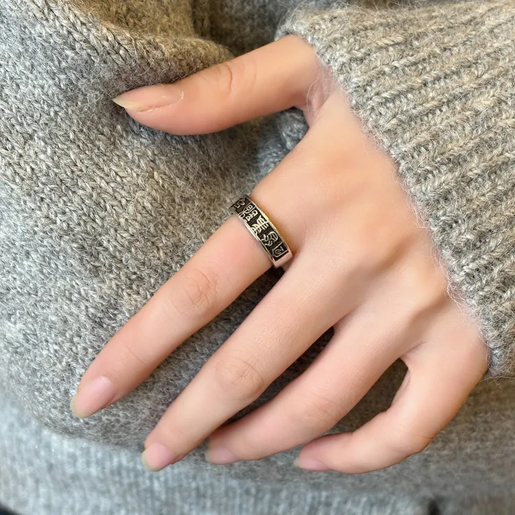 铜合金亚克力戒指 铜合金戒指指环百无禁忌诸事皆宜戒指复古做旧