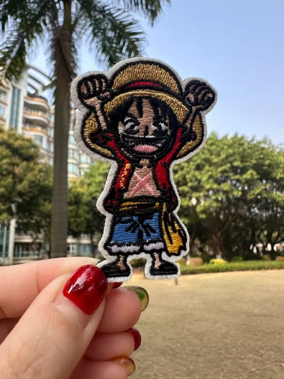 卡通刺绣布贴海贼王动漫补丁贴衣服装饰绣花章路飞刺绣魔术贴