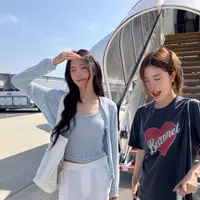 韩国东大门the Barnnet八奶气质吊带针织开衫两件套#