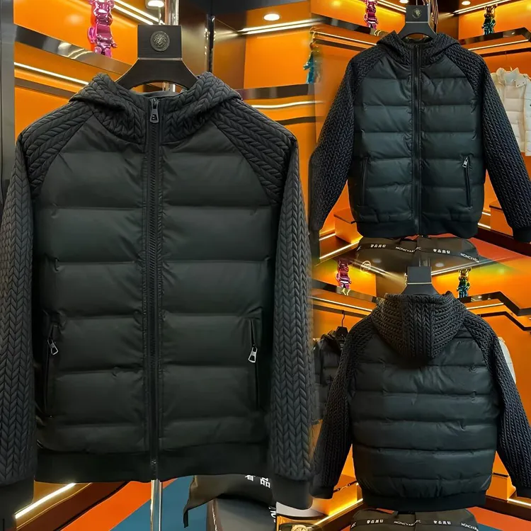 时尚潮流男士连帽棉服冬季休闲轻奢风加厚男装冬季款爆款2025新款