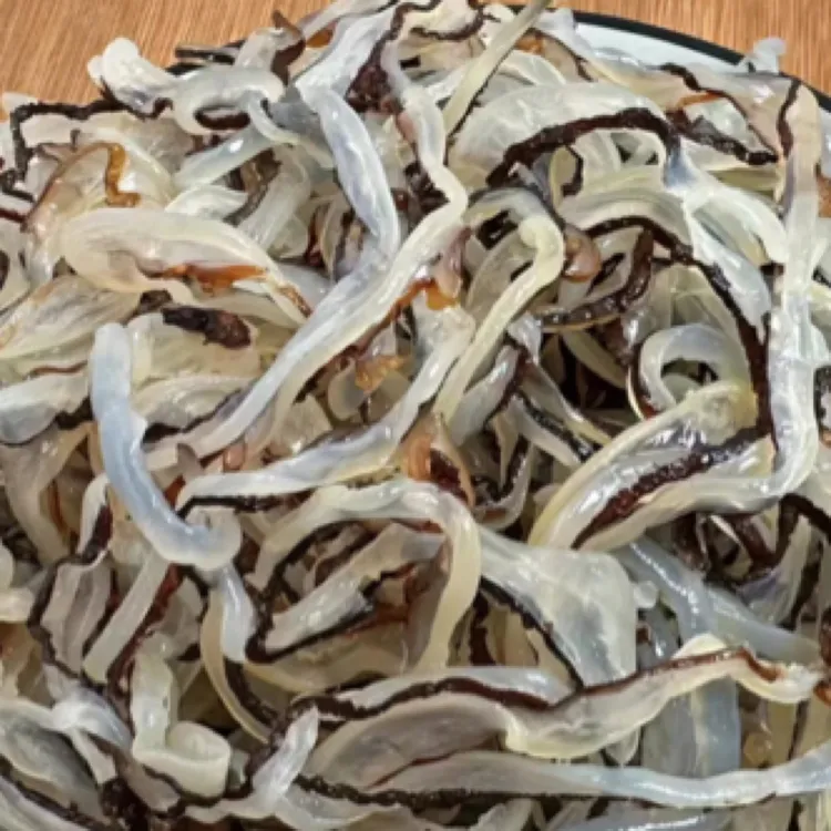 天然正宗海蜇丝爽脆可口适合凉拌的海鲜美食