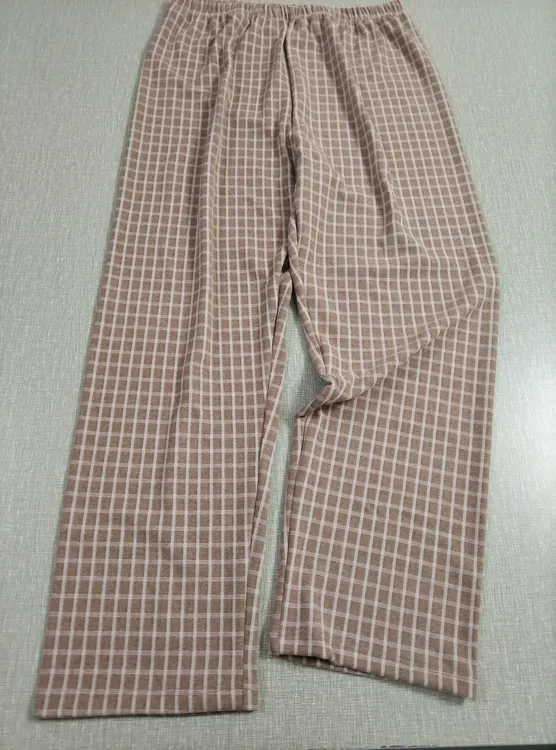 德绒睡裤春秋夏季女通用格子款式宽松家居裤睡裤秋季