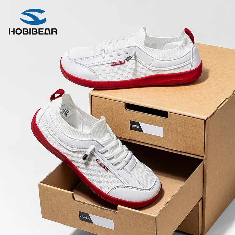 HOBIBEAR2025新款男士宽头网面鞋透气运动时尚百搭舒适轻便一脚蹬