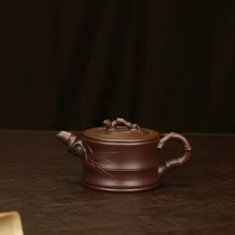 【二节竹段】240ml，一厂紫泥，14孔 阳