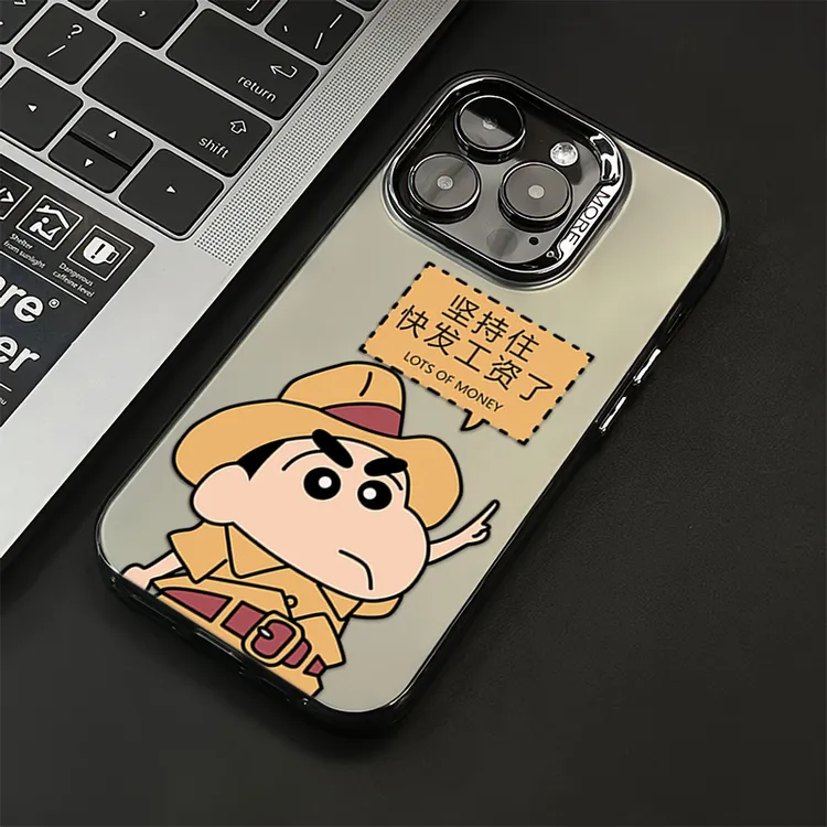 蜡笔小新适用苹果16pro手机壳iphone15防摔14promax创意13/12/11