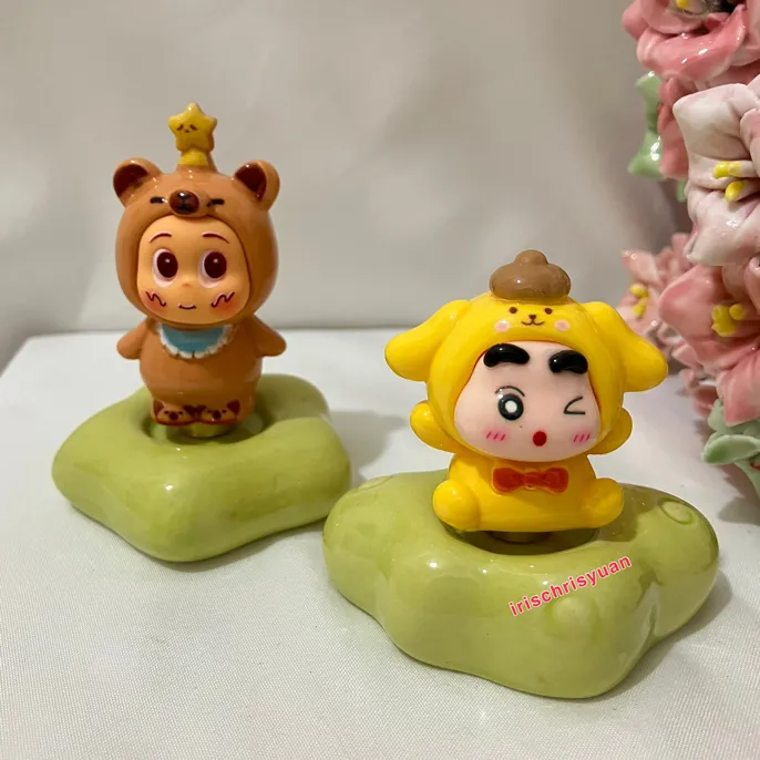 星星人转转景德镇陶瓷摆件蜡笔小新解压玩具可爱桌面办公室装饰品