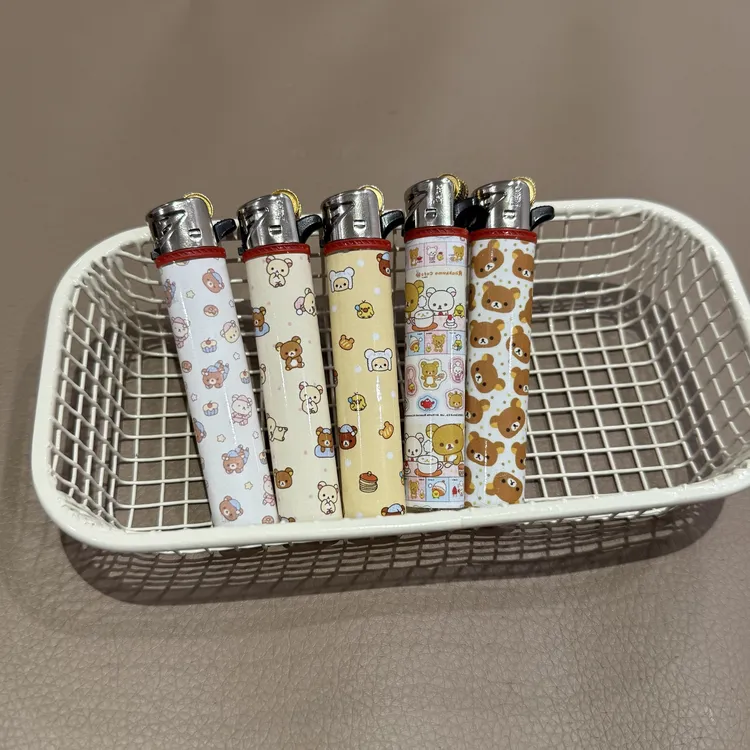 新款可爱轻松熊细支/防风打火机粉焰炫酷少女心创意男女友礼物