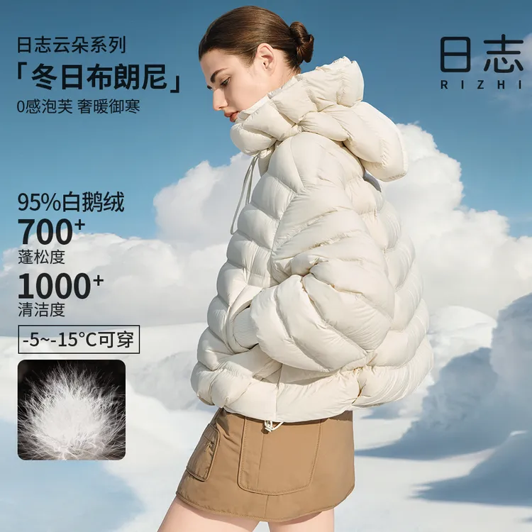 日志【网】【云朵系列】钱袋子帽轻柔泡芙冬女排骨羽绒服AD54Y002