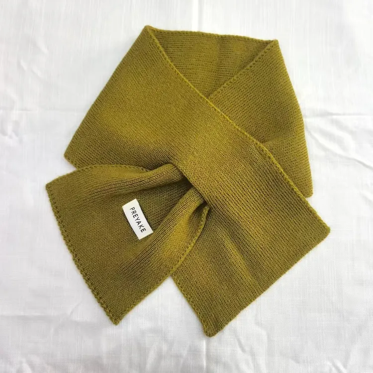 秋冬羊毛混纺围巾女新款百搭韩系氛围感情侣保暖交叉巾围脖邻巾女