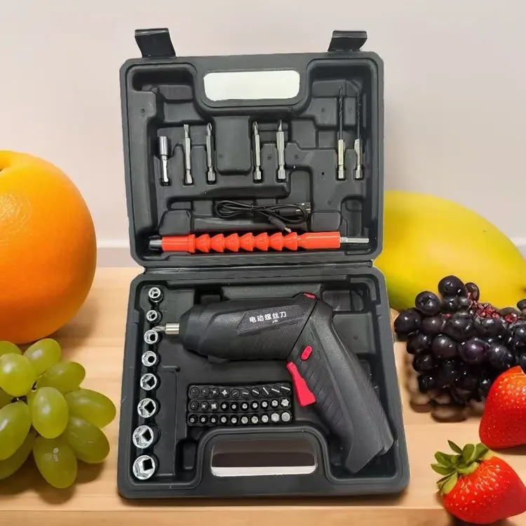 手持家用电动螺丝刀4.2V锂电工具多功能充电式电动螺丝刀组合套装