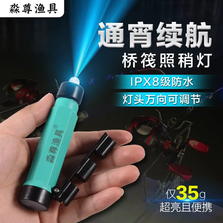 淼尊（阿淼推荐）桥筏夜钓灯竿稍灯充电筏钓专用灯蓝光黄光阀竿灯