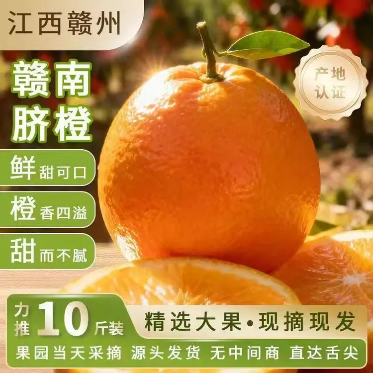 江西赣南脐橙十斤新鲜现摘孕妇纯甜水果5斤整箱彩箱20斤送礼佳品