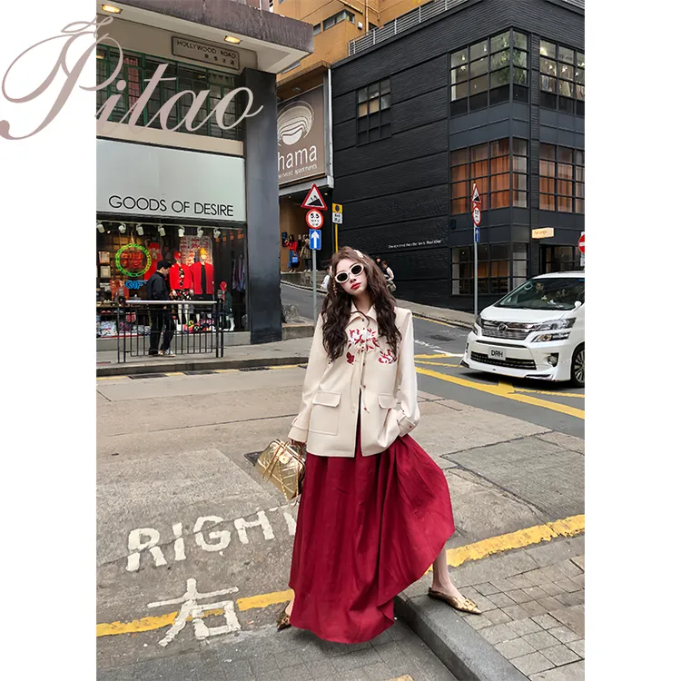 杜屁屁桃PITAO 原创【东方缪斯】外套+半裙 设计师款国风时尚复古