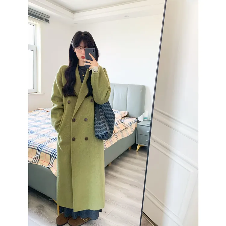 赫本风呢子大衣女2025冬新款毛呢外套小个子高级感气质韩系正流行