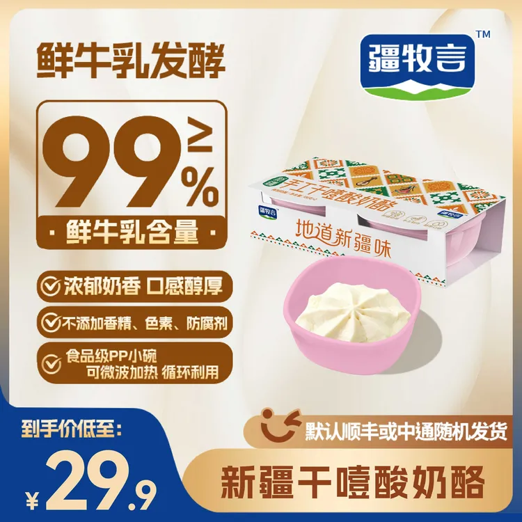 新疆干噎酸奶酪手工酸奶奶酪原味鲜酸奶酪奶制品干噎酸奶100G鲜奶