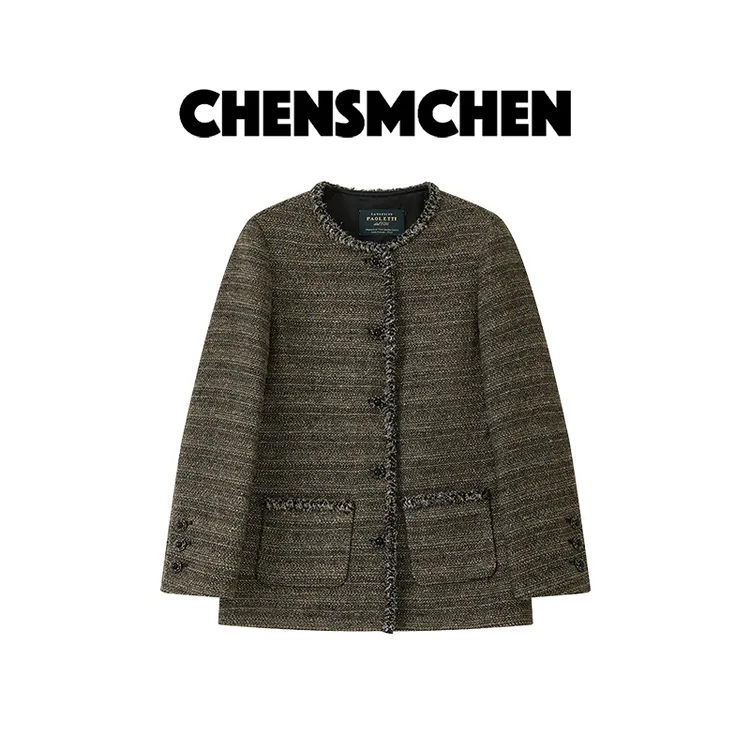 CHENSMCHEN 进口经典优雅圆领小香外套女时尚精致上衣CSW6519TT
