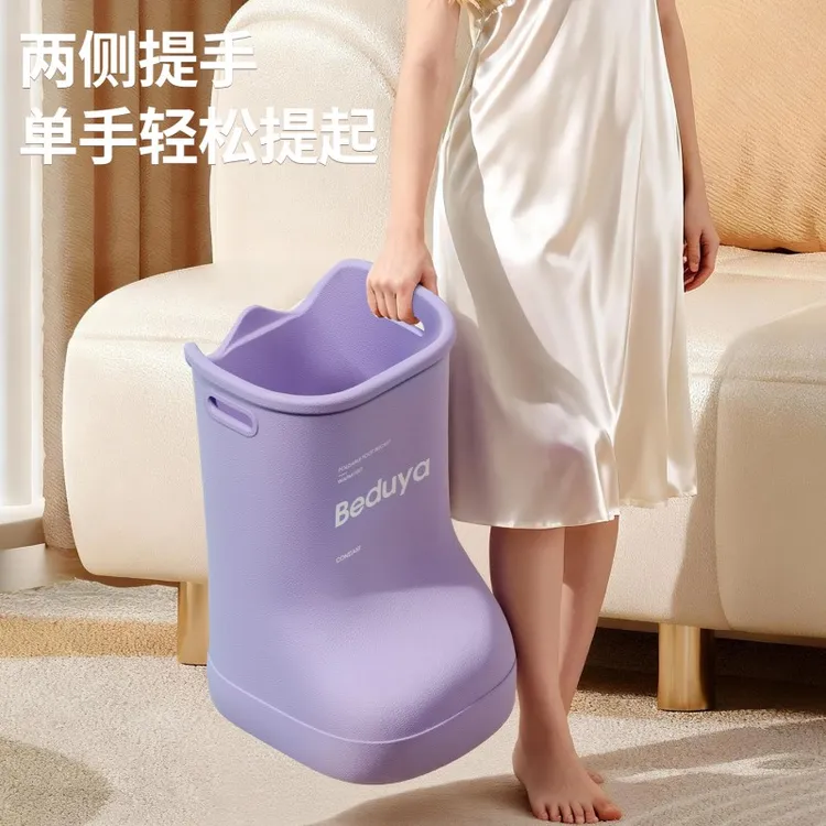 驱寒泡脚桶过小腿脚部过膝盖靴加高高深桶省水足浴盆靴2025新款