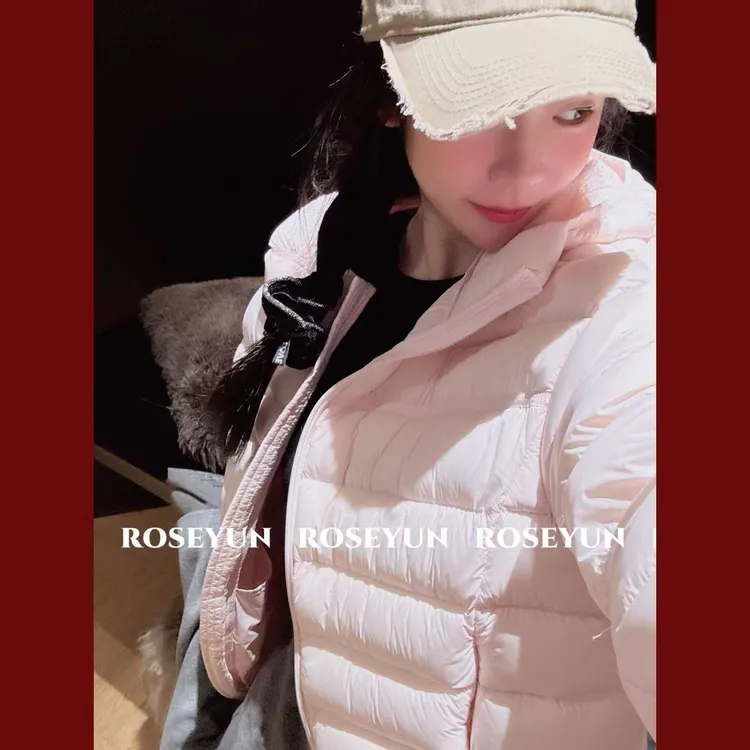 【Rose Yun】90白鸭绒180G充绒连帽排骨羽绒服  JY115065