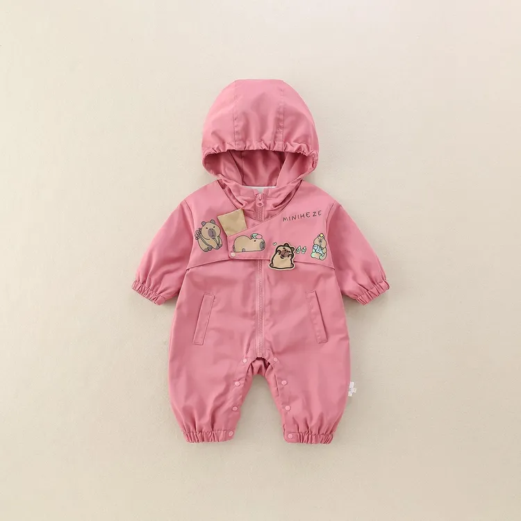 婴儿宝宝春秋超萌连体衣外出衣服爬服洋气哈衣外出服外套