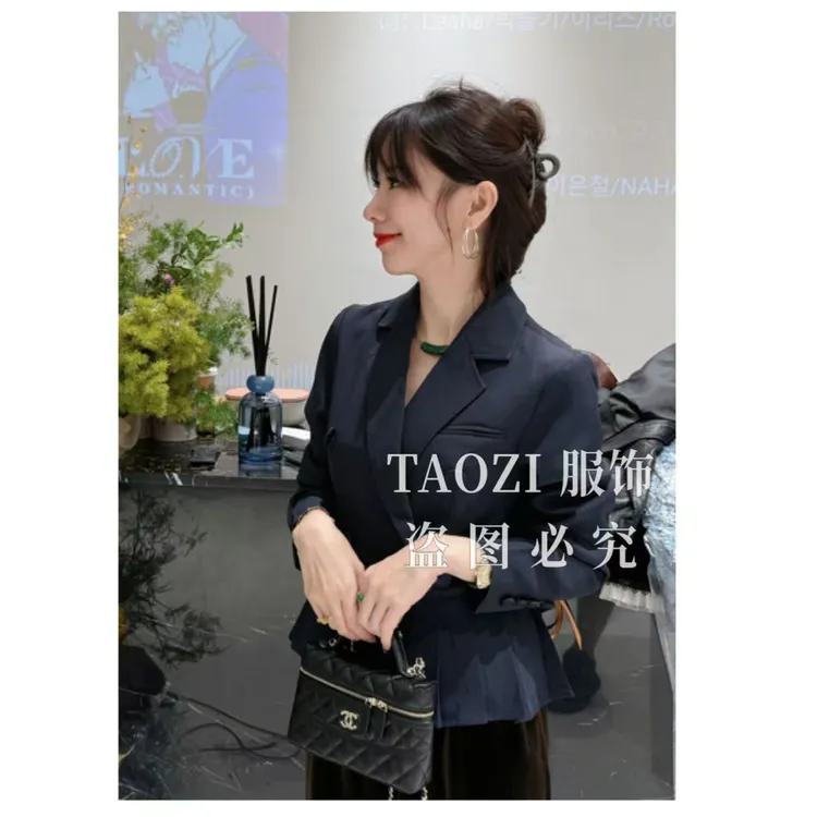 【现货秒发】08111【南油高定】设计师新款正肩收腰西装领上衣