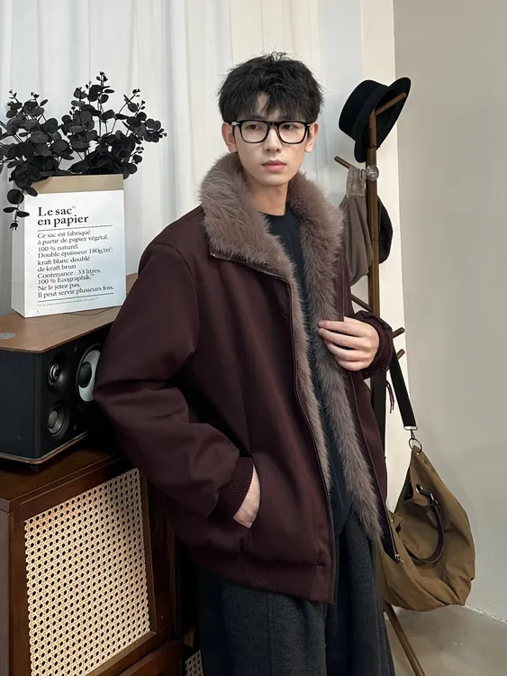不太董【丝绒拿铁】仿兔毛中性风冬季氛围感加厚外套