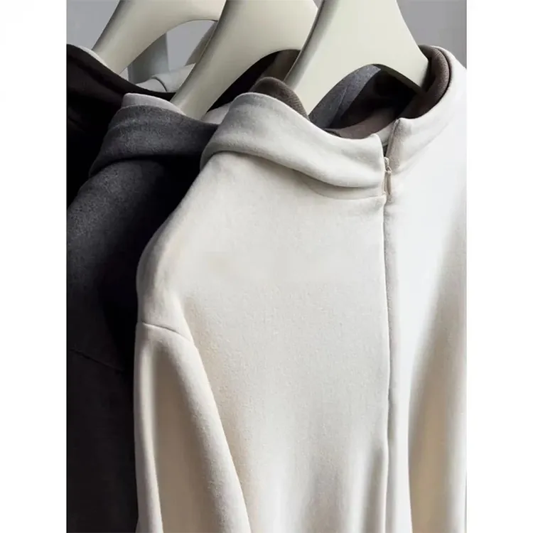 2025秋冬新款加厚保暖连帽长袖卫衣女韩版宽松显瘦短款打底衫上衣