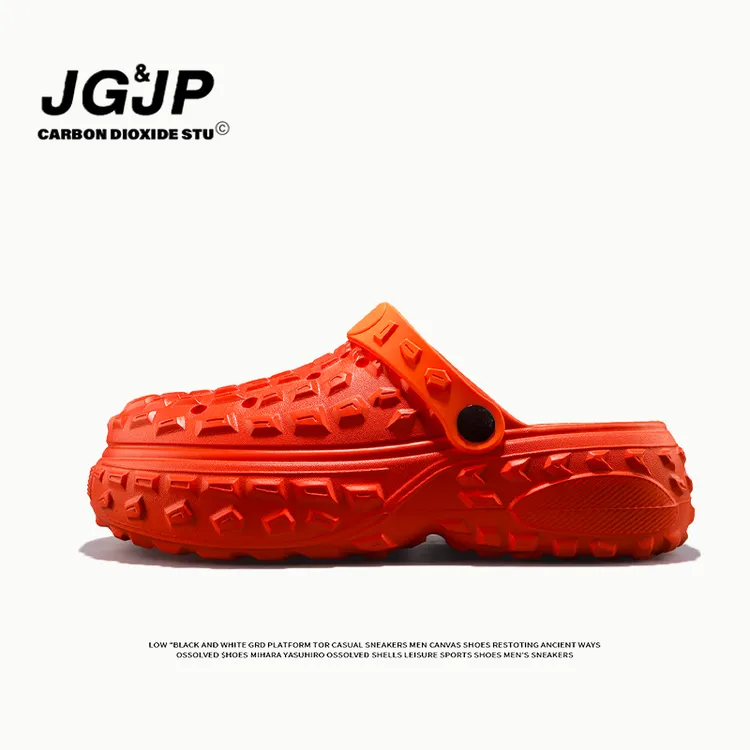 JGJP2025夏季新款洞洞鞋男士沙滩鞋情侣款外穿包头防滑耐磨凉拖鞋