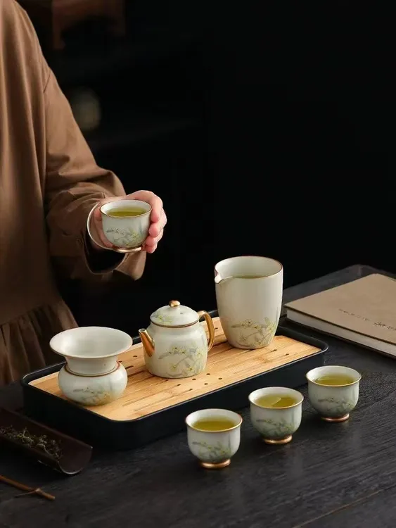 景德镇陶瓷功夫茶具家用送人礼品便携式茶具套装