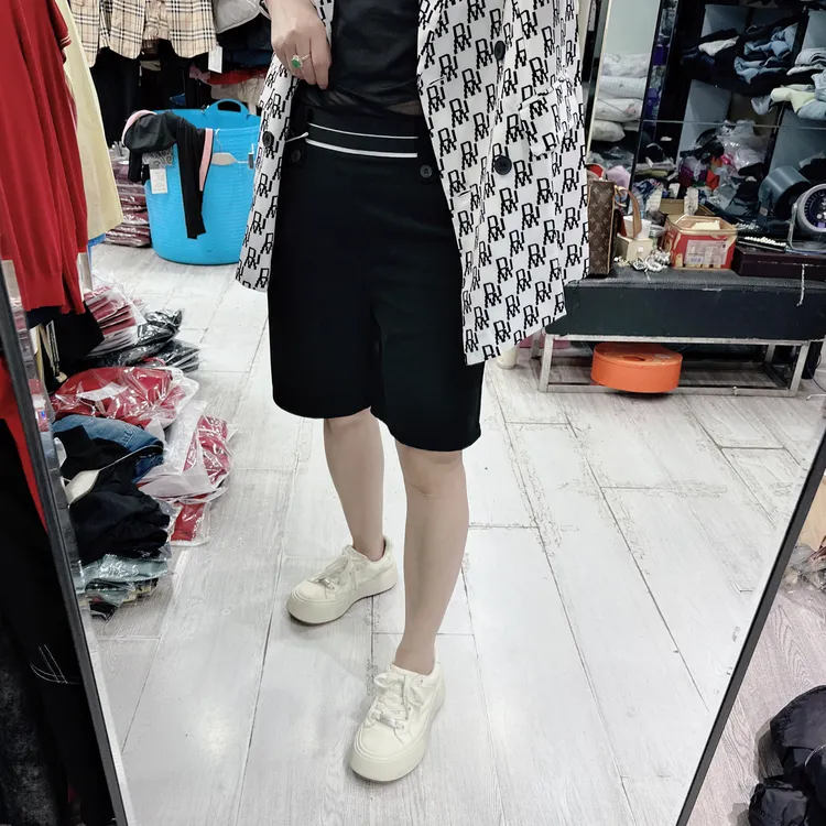 好裤跑流量超大码5分修身百搭松紧休闲短裤8609欧