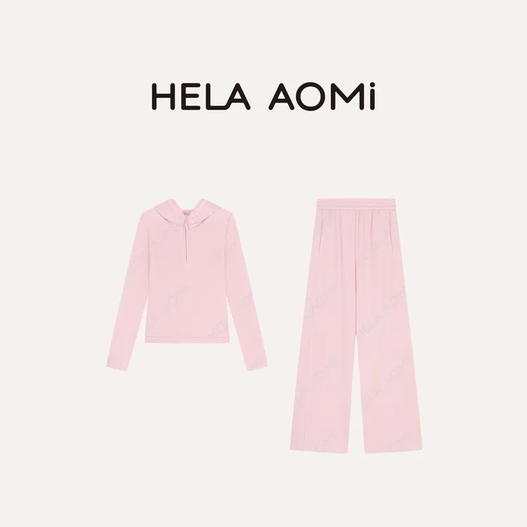 HELA AOMI “火山套装”莱赛尔连帽通勤风舒适松弛感套装CY5CH99905