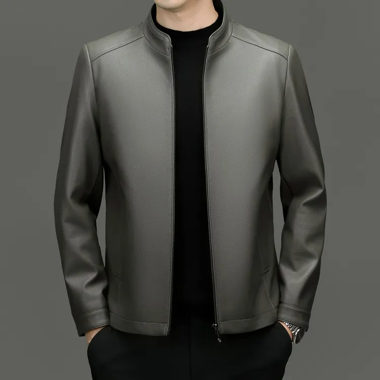 【海宁品质】8333秋季新款2025年 男士时尚（ 立翻领）休闲外套-F