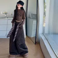 【Maila童装】女童领带豹纹工装裤套装