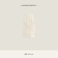 MRHALA 祺安挺阔感斜纹棉折褶西式长裤 YK3227