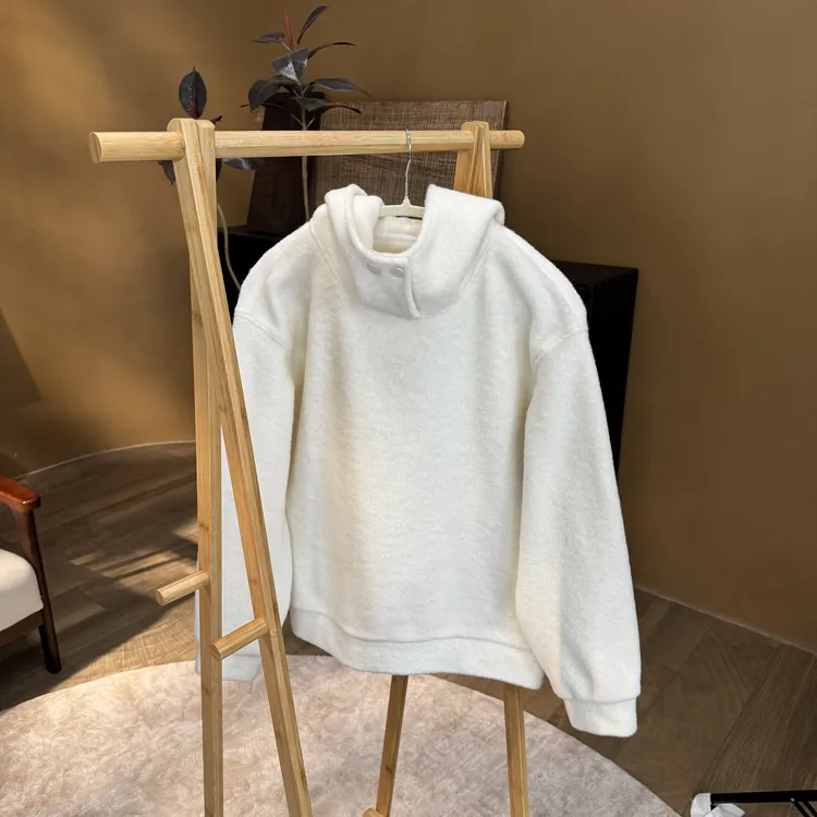 【大头韦韦】冬季加厚毛呢显瘦连帽卫衣785256