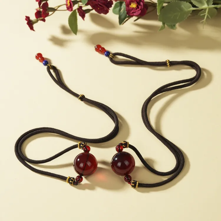 【云上叙】血珀吊坠-多样性发一件-21mm V25993-M（甄选）含配绳